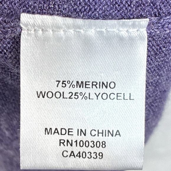 Peter Millar Mens L Purple Merino Wool 1/4 Zip Golf Preppy Pullover Sweater - Picture 8 of 9